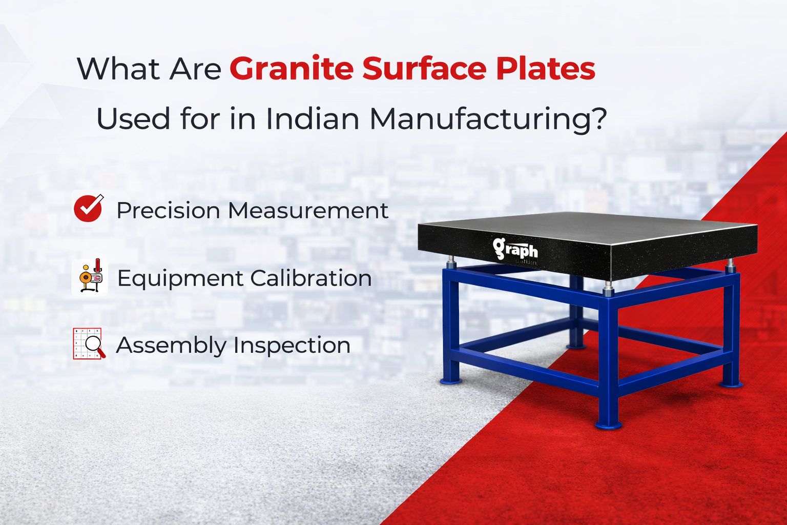 Usage of granite surface plates
